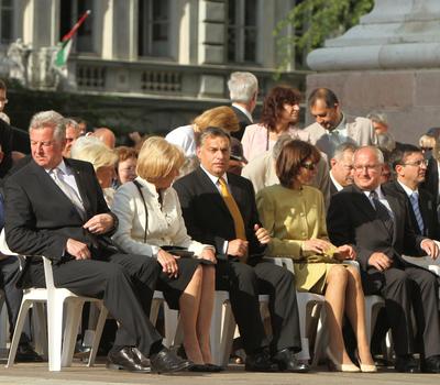 Augusztus 20 - Körmenet-stock-foto