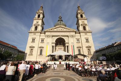Augusztus 20 - Körmenet-stock-foto