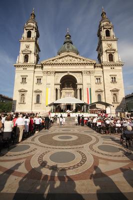 Augusztus 20 - Körmenet-stock-foto