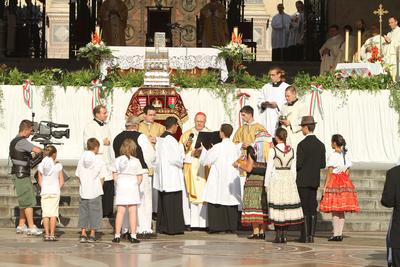 Augusztus 20 - Körmenet-stock-foto