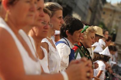 Augusztus 20 - Körmenet-stock-foto