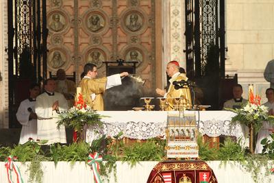 Augusztus 20 - Körmenet-stock-foto