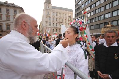 Augusztus 20 - Körmenet-stock-foto