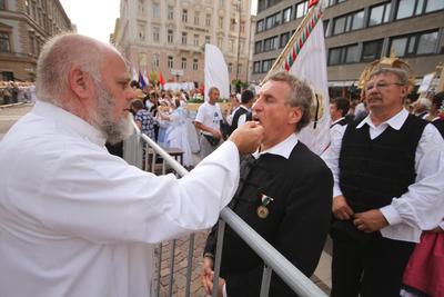 Augusztus 20 - Körmenet-stock-foto