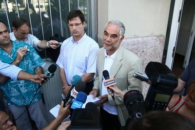 Balog Zoltán és Gulyág Gergely sajtótájékoztatója-stock-foto