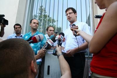 Balog Zoltán és Gulyág Gergely sajtótájékoztatója-stock-foto