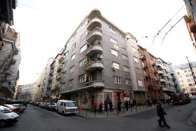 Bauhaus stílusban épült ház-stock-foto