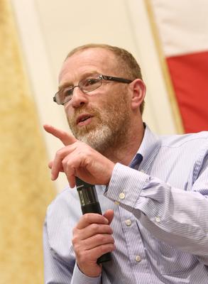 Dr. Beck György a Corvinus Egyetemen-stock-foto