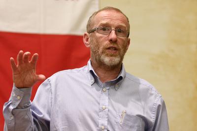 Dr. Beck György a Corvinus Egyetemen-stock-foto