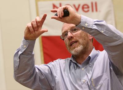 Dr. Beck György a Corvinus Egyetemen-stock-foto