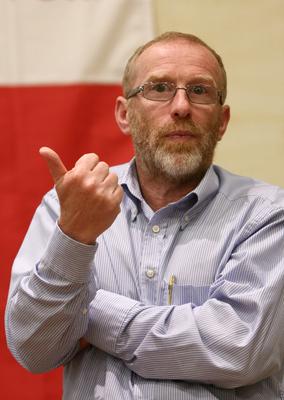 Dr. Beck György a Corvinus Egyetemen-stock-foto