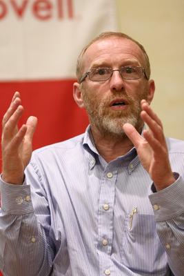 Dr. Beck György a Corvinus Egyetemen-stock-foto