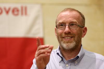 Dr. Beck György a Corvinus Egyetemen-stock-foto