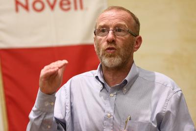 Dr. Beck György a Corvinus Egyetemen-stock-foto