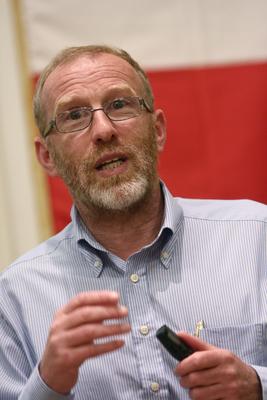 Dr. Beck György a Corvinus Egyetemen-stock-foto