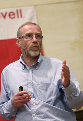 Dr. Beck György a Corvinus Egyetemen-stock-foto