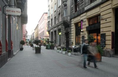 Budapest, Hajós utca-stock-foto