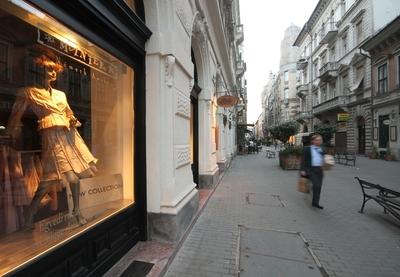 Budapest, Hajós utca-stock-foto