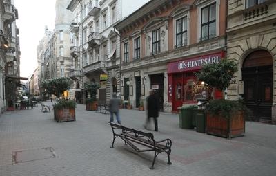 Budapest, Hajós utca-stock-foto