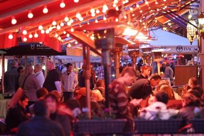 Budapest, Liszt Ferenc tér-stock-foto