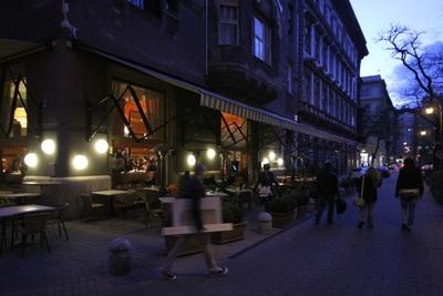 Budapest, Liszt Ferenc tér-stock-foto