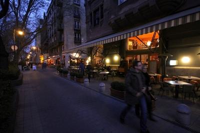Budapest, Liszt Ferenc tér-stock-foto