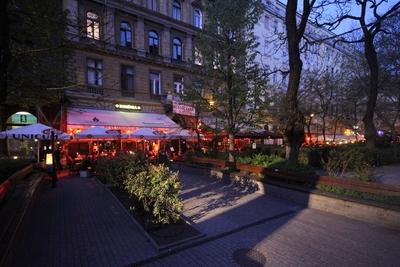 Budapest, Liszt Ferenc tér-stock-foto