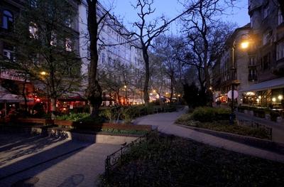 Budapest, Liszt Ferenc tér-stock-foto