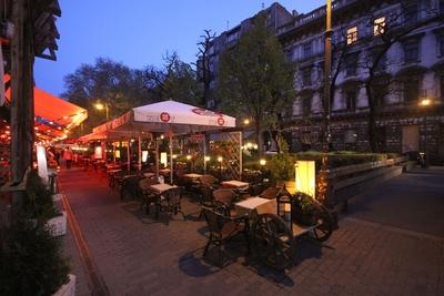 Budapest, Liszt Ferenc tér-stock-foto