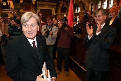 Díszpolgári Cím, Pro Urbe, Budapestért - díjátadó-stock-foto