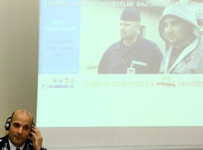 Roma rendvédelmi kampány-stock-foto