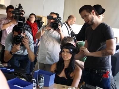 Bódi Sylvi új, exkluzív naptárjának fotózása-stock-foto