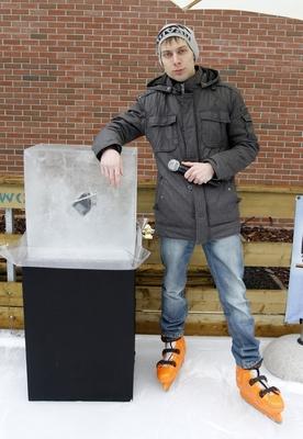 Új műjégpálya nyílt a Corvin Bevásárlóközpont tetején-stock-foto