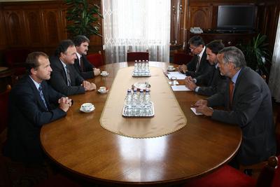 Csáky Pál és Katona Béla találkozója-stock-foto