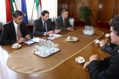 Csáky Pál és Katona Béla találkozója-stock-foto