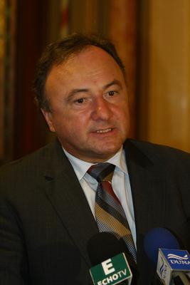 Csáky Pál és Katona Béla találkozója-stock-foto