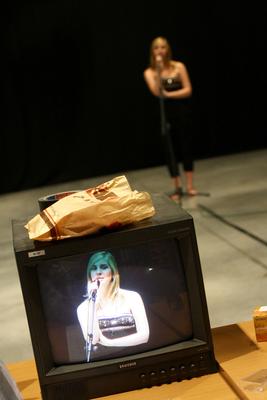 Csillag születik - tehetségkutató előválogatás-stock-foto