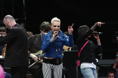 14. T-Mobile Kapcsolat koncert-stock-foto