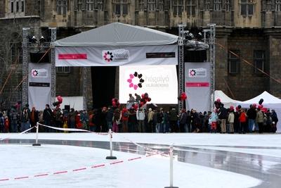 Hógolyó világrekord-kísérlet-stock-foto