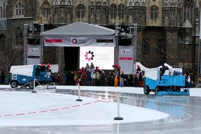 Hógolyó világrekord-kísérlet-stock-foto