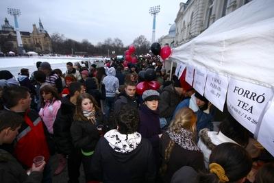 Hógolyó világrekord-kísérlet-stock-foto