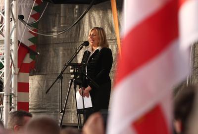 Jobbik ünnepség-stock-foto