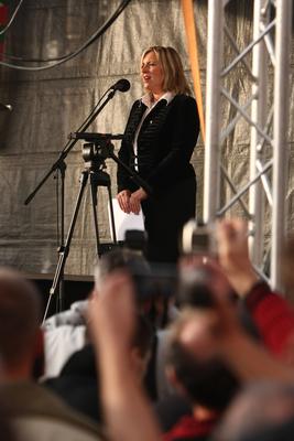 Jobbik ünnepség-stock-foto