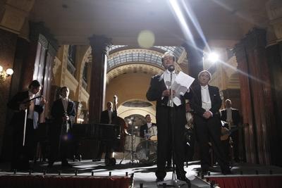 A "Kaland" című film forgatása-stock-foto