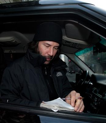 Keanu Reeves Budapesten-stock-foto