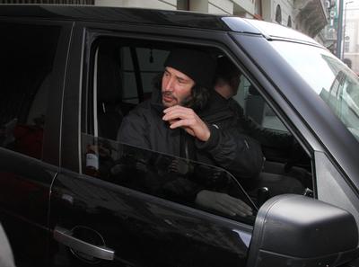 Keanu Reeves Budapesten-stock-foto