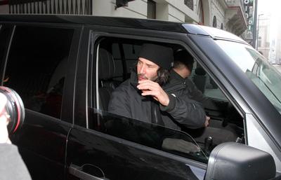 Keanu Reeves Budapesten-stock-foto