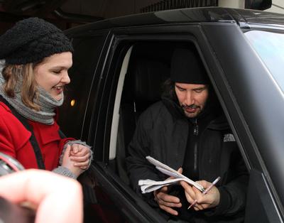 Keanu Reeves Budapesten-stock-foto