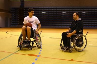 Kerekesszékes kosárlabda minitorna-stock-foto