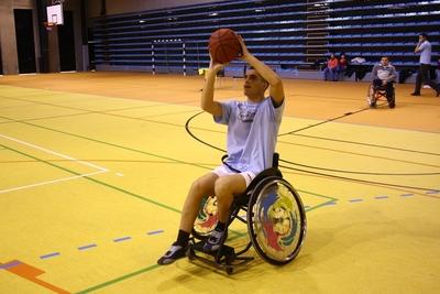 Kerekesszékes kosárlabda minitorna-stock-foto